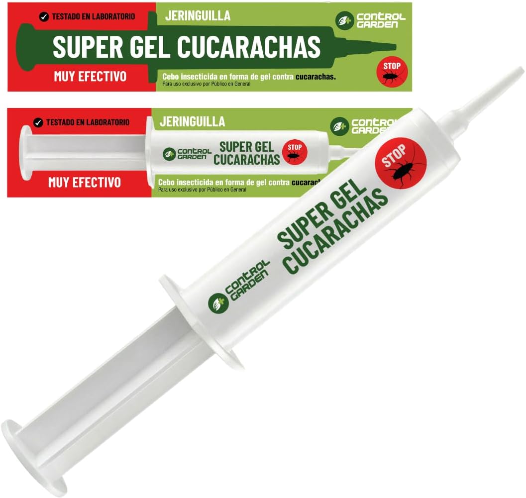 Jeringa de gel para cucarachas 10 g · Insecticida potente para eliminación total de nidos y colonias